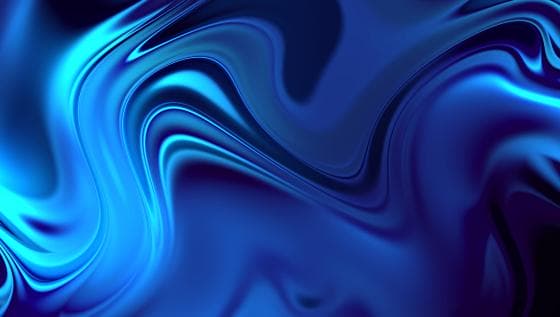 A vibrant abstract image featuring fluid, wave-like patterns in various shades of blue. The design showcases smooth, flowing curves resembling liquid metal or silk, blending light and dark blue hues to create a dynamic and visually captivating effect.