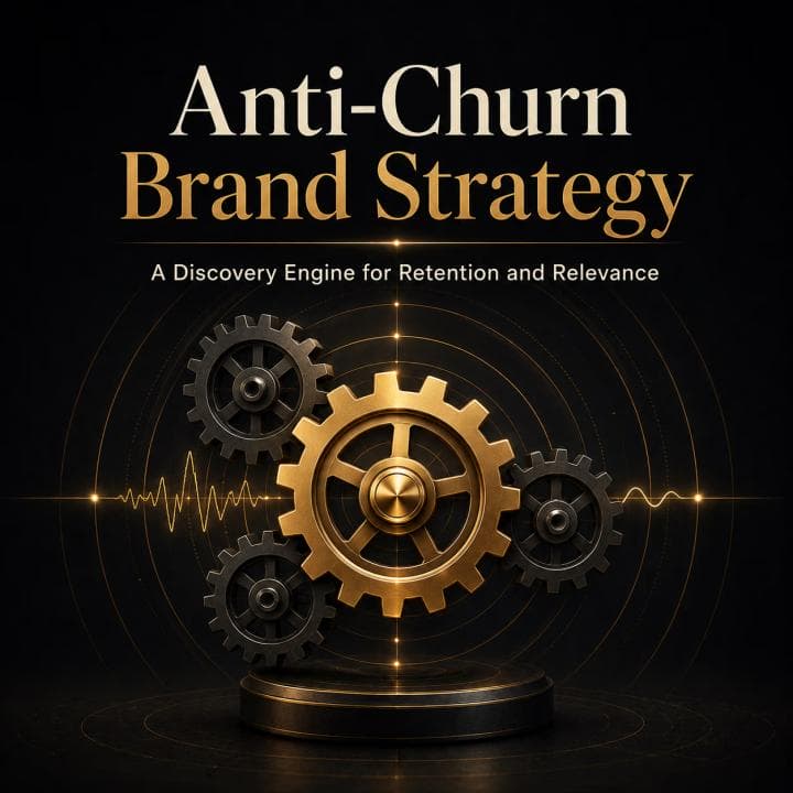 Cover artwork showing brand strategy signals for reducing customer churn.