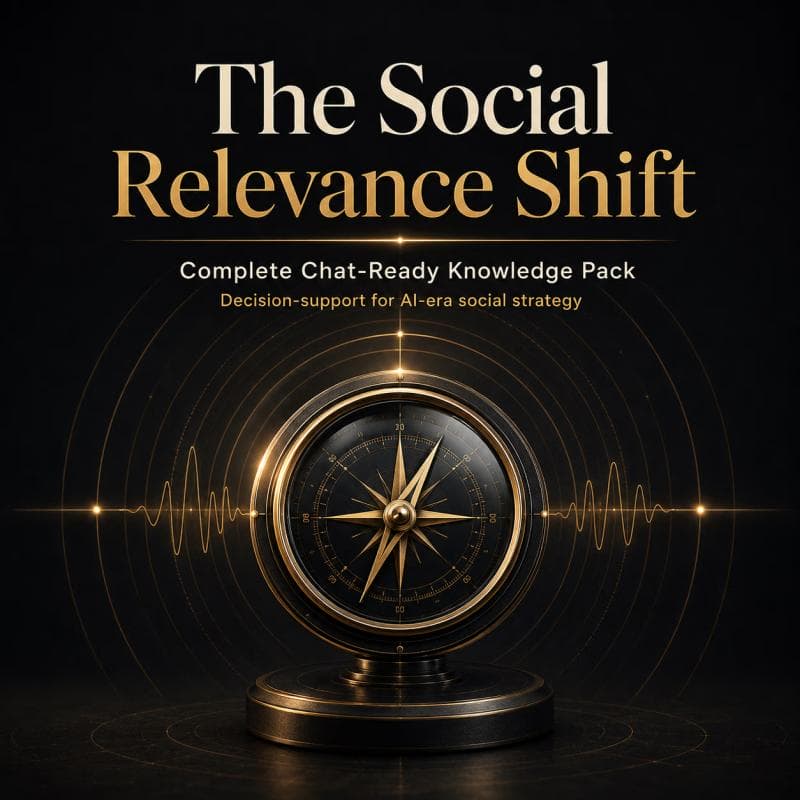 Cover artwork showing a shift from follower counts to relevance signals.